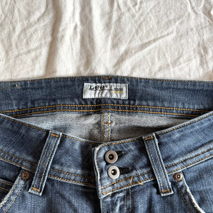 Lee Low-Rise Dark Wash Straight Fit Jeans - Size M