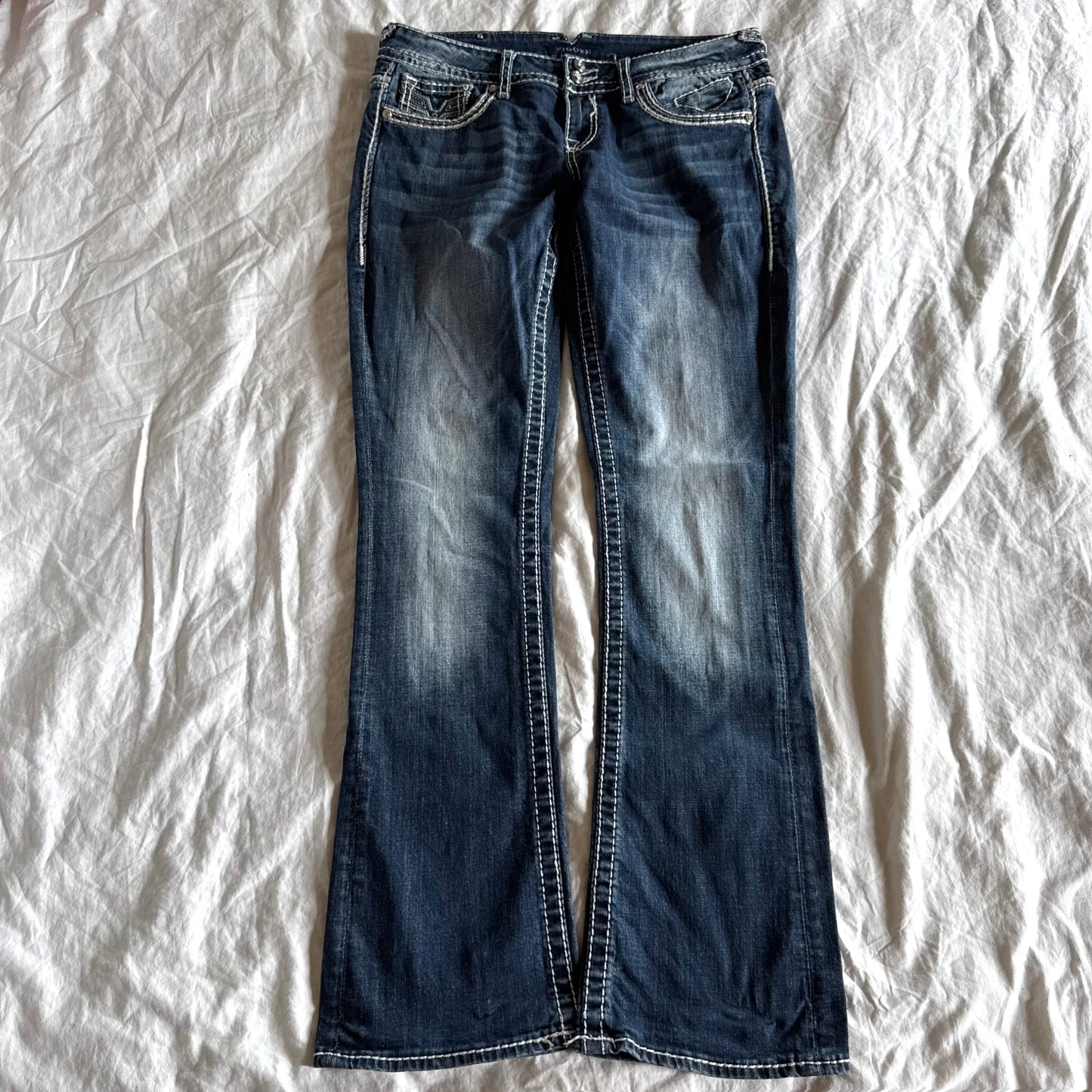 Vigoss Low-Rise Medium Wash Bootcut Jeans - Size M