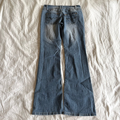 Angels Low-Rise Light Wash Bootcut Jeans - Size XS
