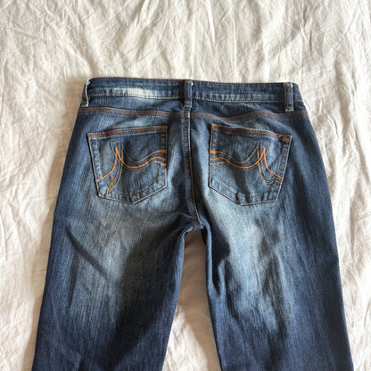 DKNY Low-Rise Medium Wash Bootcut Jeans - Size S
