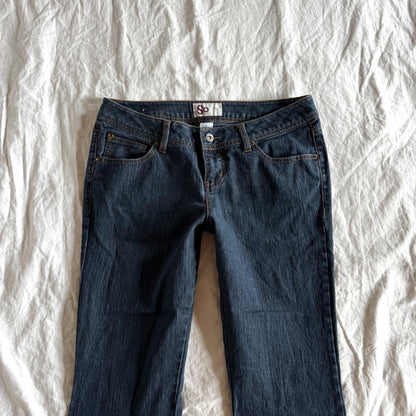 SO Low-Rise Dark Wash Flared Jeans - Size M/L