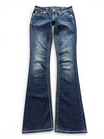 Miss Me Low-Rise Bootcut Jeans (XS)