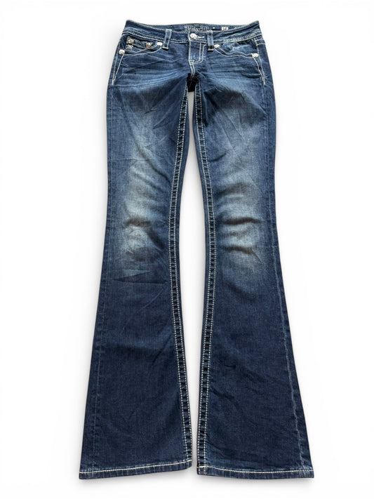 Miss Me Low-Rise Bootcut Jeans (XS)