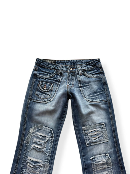 Miss Chic Low-Rise Straight Fit Jeans (XS)