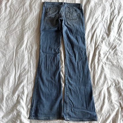Sacred Blue Low-Rise Light Wash Flared Jeans - Size XS