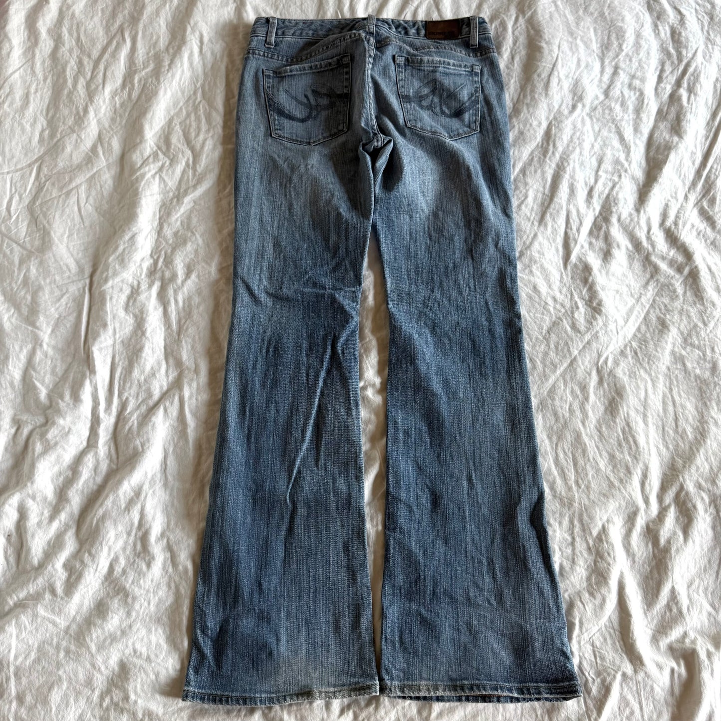 Express Low-Rise Medium Wash Bootcut Jeans - Size S