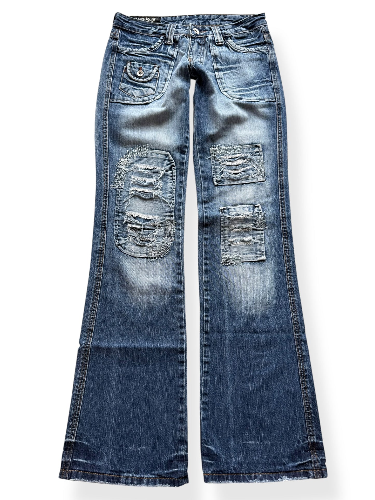 Miss Chic Low-Rise Straight Fit Jeans (XS)