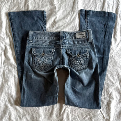 Guess Low-Rise Light Wash Bootcut Jeans - Size S