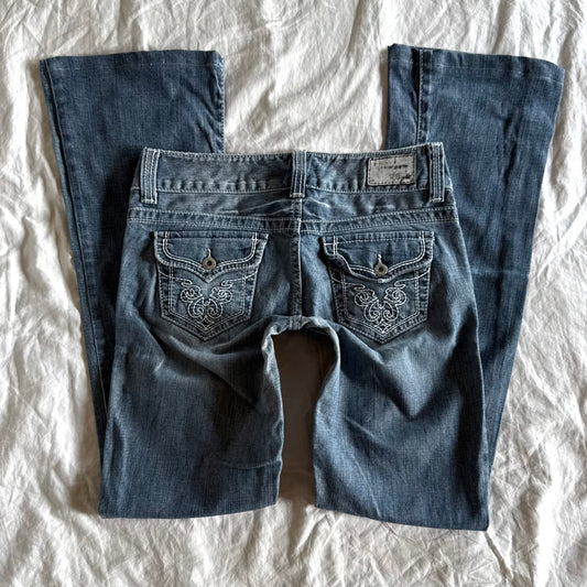 Guess Low-Rise Light Wash Bootcut Jeans - Size S