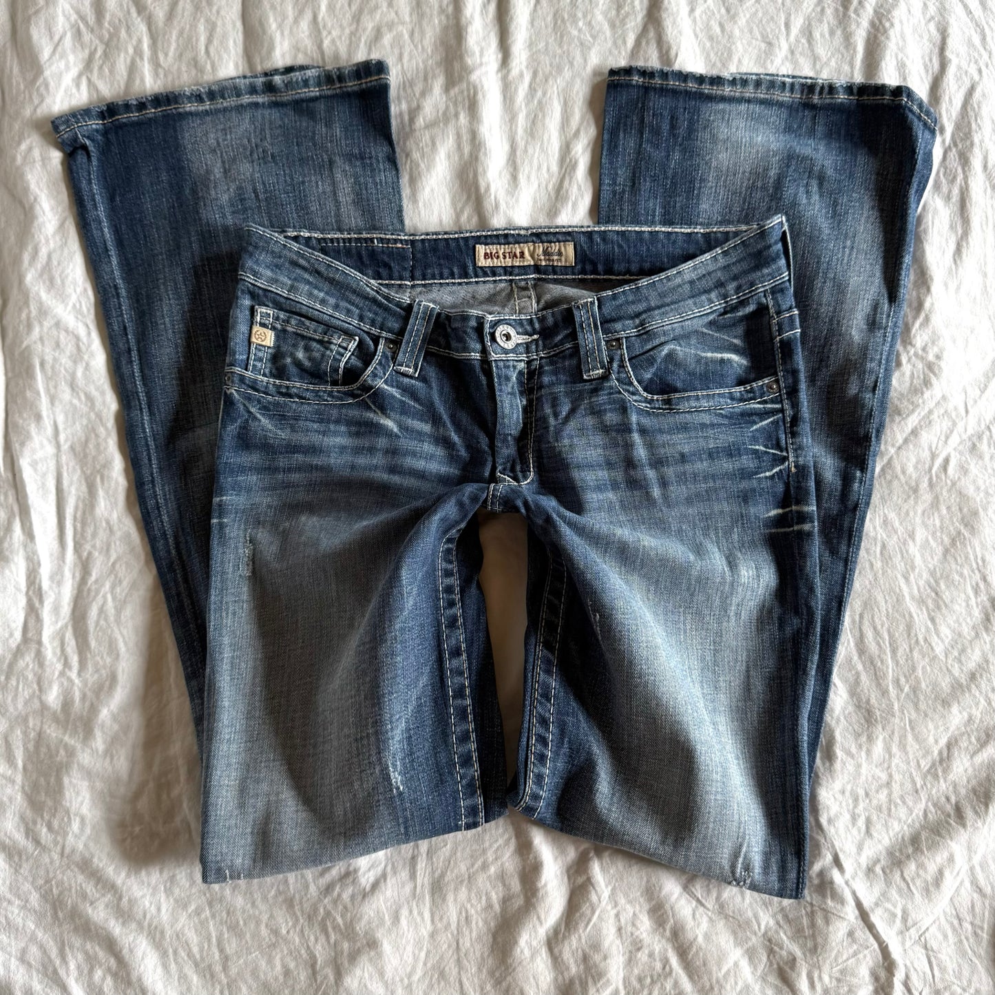 Big Star Low-Rise Medium Wash Bootcut Jeans - Size L